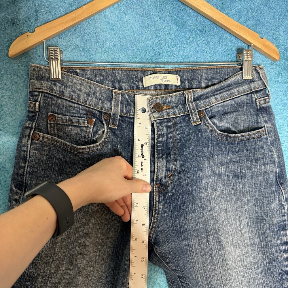 Levi’s 505 Women’s Jeans Size 6M 30x24 Mid Rise Straight Leg Hemmed Blue - Picture 6 of 16